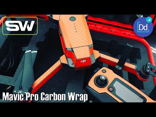 DJI Mavic Pro with Orange Carbon by Slickwraps