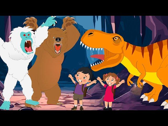 we're going on a Bear hunt vs Dinosaur hunt vs Yeti hunt - Preschool Songs