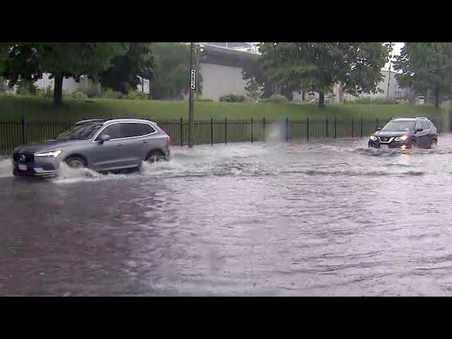 WATCH: Extreme rain floods Toronto streets and highways