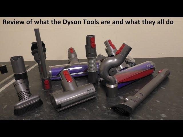 What are all the Dyson tools called and what do they do?