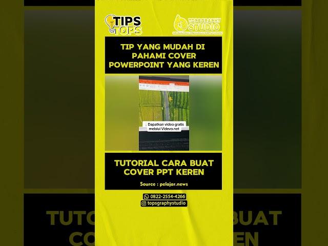 Tips and tricks membuat cover powerpoint lebih mudah dan lebih keren