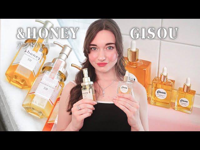 Gisou VS &Honey Hair Oil (Japanese brand) - The Best Hair Oils for silky, shiny and nourished hair 