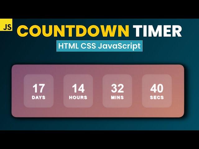 Simple JavaScript Countdown Timer Tutorial