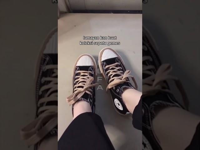 link pembelian di deskripsi sepatu converse aesthetic racun shopee haul tiktok