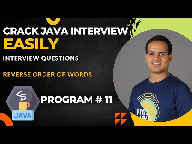 How to Reverse Order of Words | Java Interview Series | AutomateWithAmit