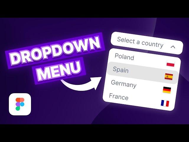 Animated Dropdown Menu in Figma With Variables | Figma Tutorial