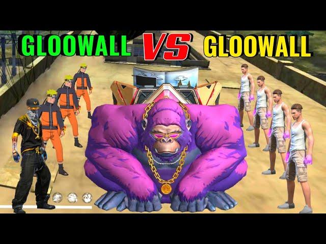 Gloowall vs Gloowall Skin Fight  New Wall Royale  NOOB ADAM  Gloowall Skin Challenge Free Fire 