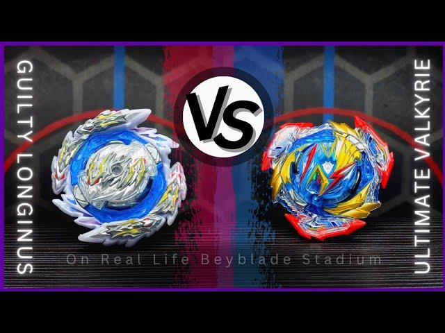 GUILTY LONGINUS.Kr.MDs-2 VS ULTIMATE VALKYRIE.Lg.V’-9| ON REAL LIFE BEYBLADE STADIUM