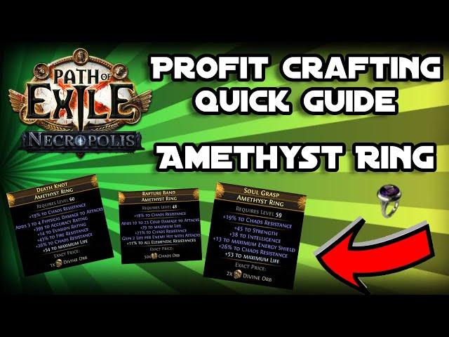 How to profit Craft Amethyst rings quick guide | Poe 3.24 Necropolis League