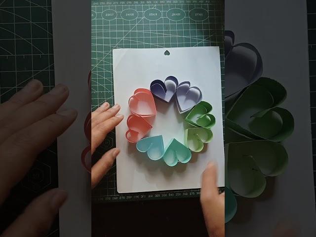 ️ DIY Colorful Paper Hearts | Easy Card Decor & Hanging Decoration Idea #DIYCrafts #PaperHearts