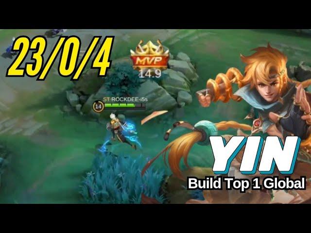 NO DEATH CHALLENGE,23 KILLS!BRUTAL CRITICAL DAMAGE BUILD.Yin Build Top 1 Global—MLBB