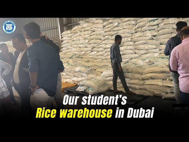 Our student's Rice warehouse in Dubai | How to do Rice Export ? | Practical visit in Dubai