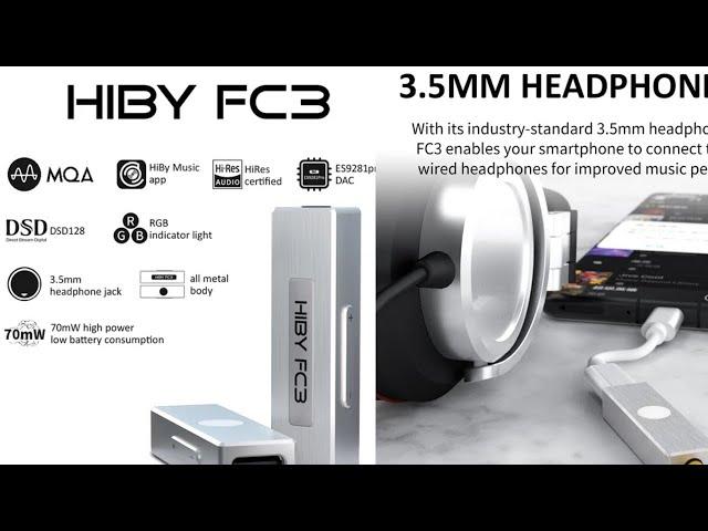 HiBy FC3 USB Headphone DAC Amplifier Debuts with MQA and DSD support for Audiophiles