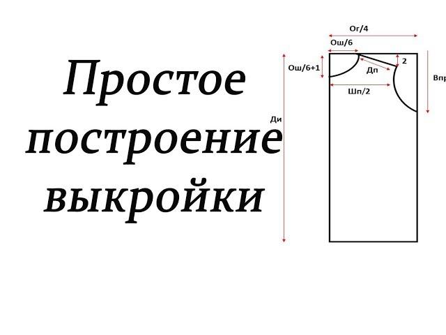 Простое построение выкройки. Как построить выкройку/Simple pattern construction. #stayhome