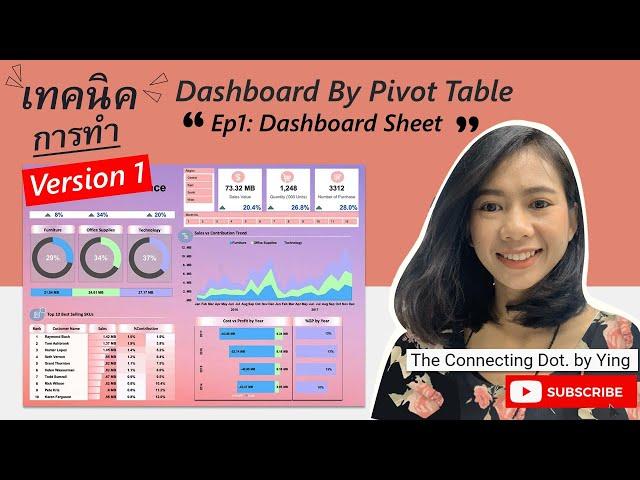 เทคนิคการทำ Dashboard By Pivot Table: Ep 1 Dashboard Sheet