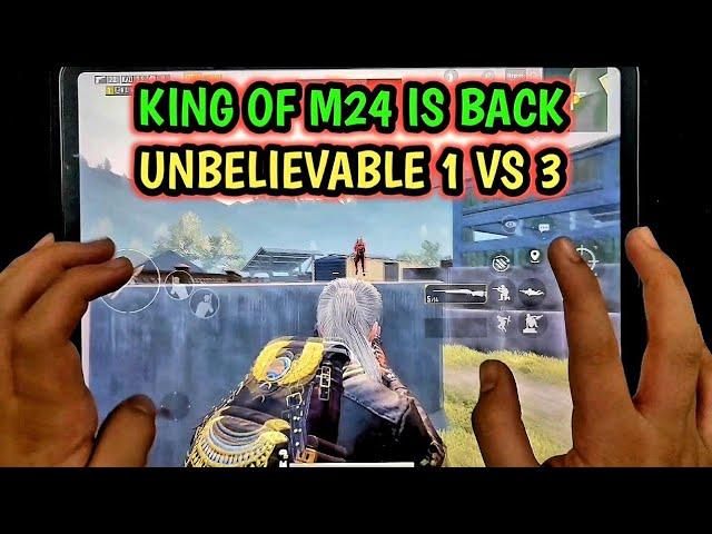 KING OF M24 - 1 VS 3 CHALLENGE WITH EMULATOR PLAYERS | IPAD PRO PUBG 6-FINGERS CLAW HANDCAM GAMEPLAY