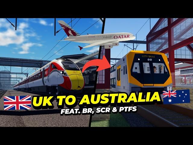 Travelling from the UK to AUSTRALIA in Roblox!