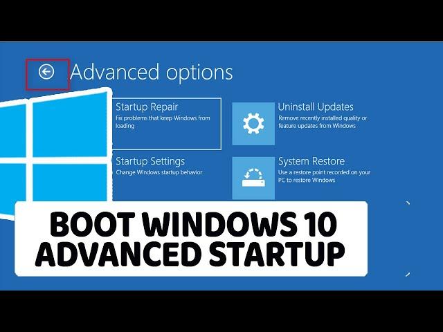 How to Boot Windows Into Advanced Startup Troubleshooting & Recovery Mode