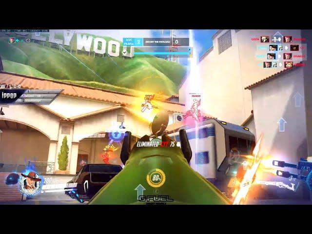 Overwatch Human Aimbot IDDQD Showing His Sick Ashe Skills