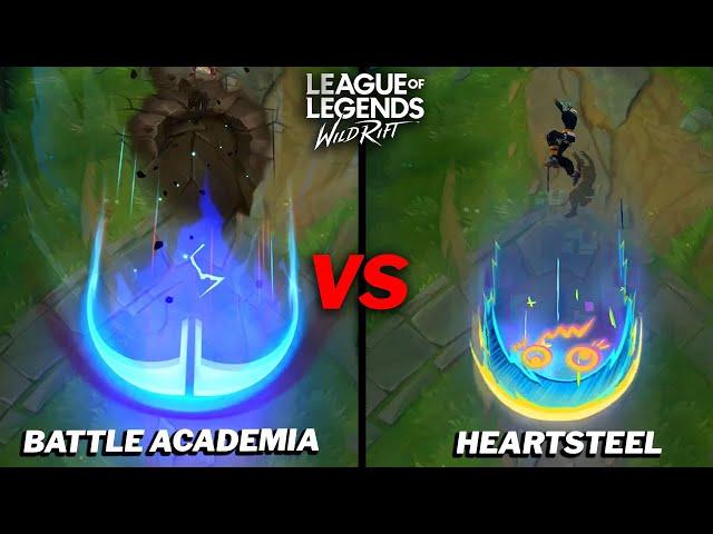 Ezreal Heartsteel VS Battle Academia Skin Comparison Wild Rift