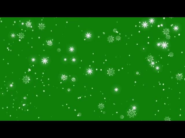 Snowing green screen effect