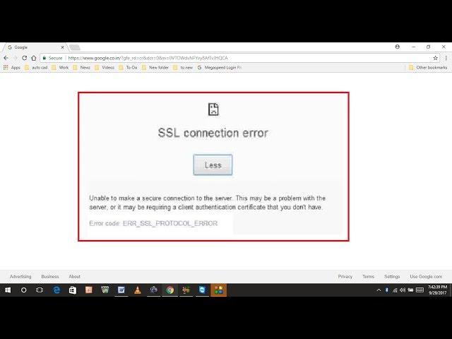 How to Fix SSL Connection Error of Google Chrome in Windows PC