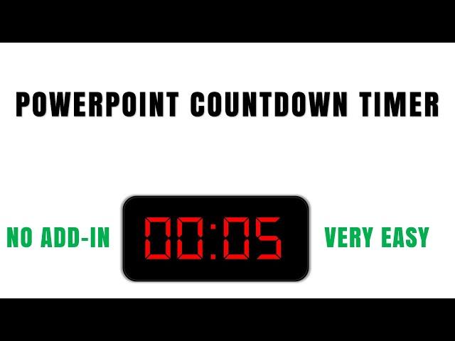 How to make a countdown timer in PowerPoint | No Add-In