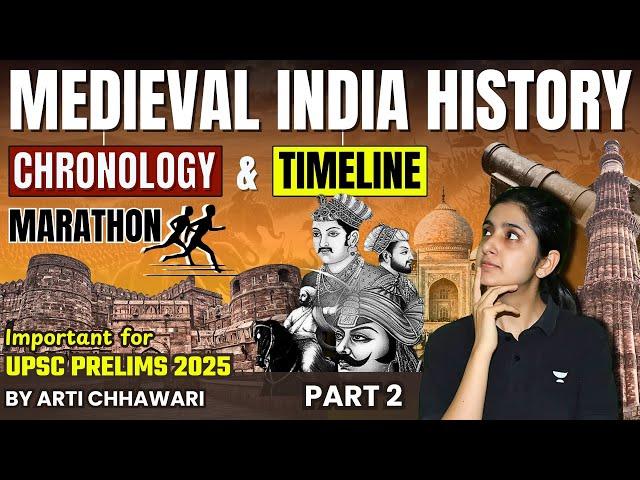 Medieval India History: Chronology & Timeline - PART 2 | UPSC Prelims 2025 | Arti Chhawari