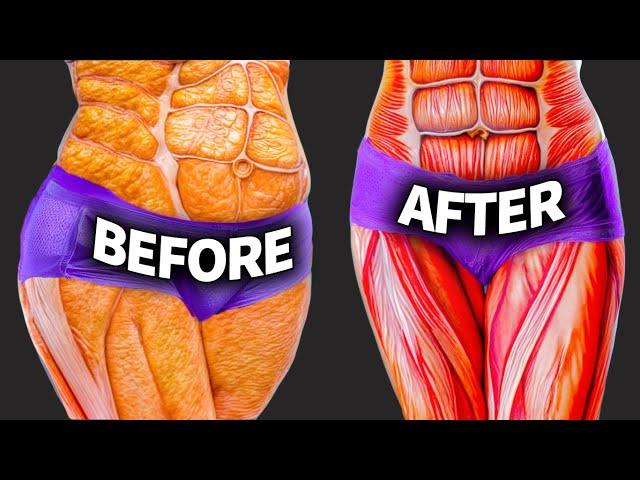 EASY EXERCISES TO LOSE BELLY & LEGS FAT AT HOME