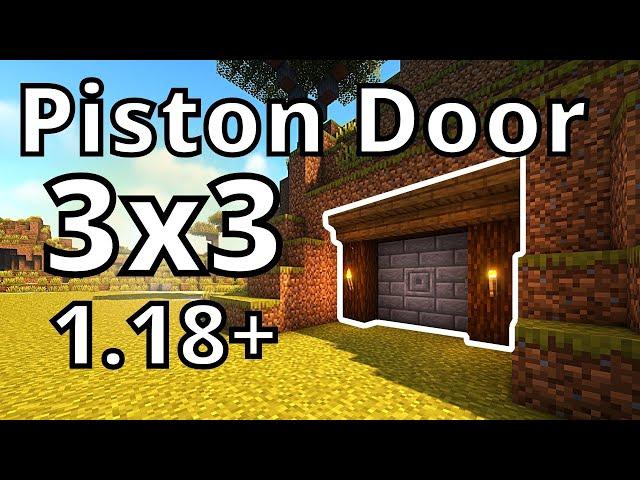 Minecraft Tutorial | 3x3 Piston Door 1.18 | 1.19