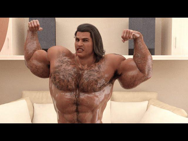 FIT MALE MUSCLE GROWTH ANIMATION