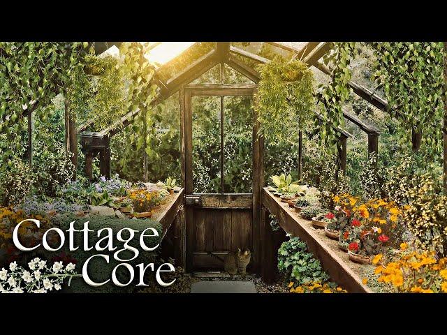 The Greenhouse ◈ Cottage Core Aesthetic ASMR Ambience ◈ Nature +Gardening Sounds ◈ Soft Music