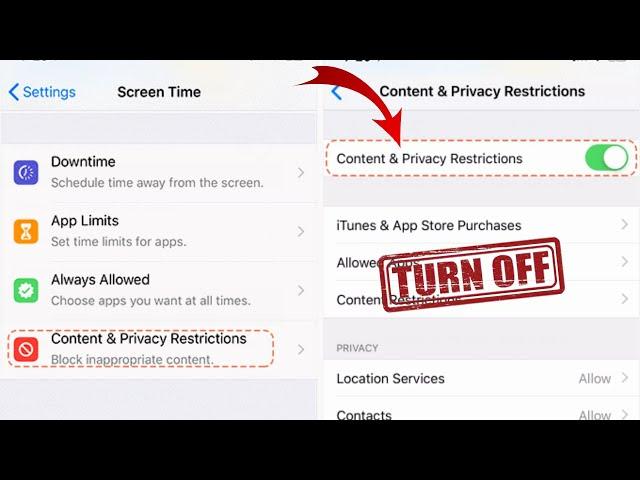 how to turn off content restrictions on iphone without password|turn off restricted mode iphone|2023