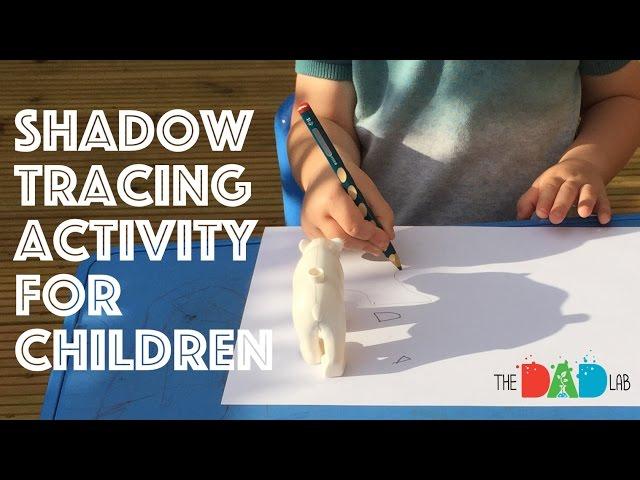 Preschool kids activities: Shadow tracing