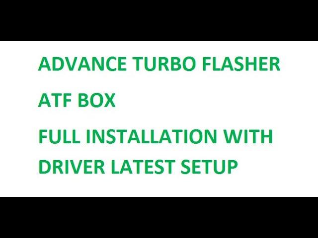 ATF Box Full installation With Driver Latest Setup Server Problem Fix 100% Working