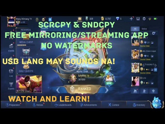 Free screen Mirroring Streaming apps | scrcpy + sndcpy + OBS SETUP May 2021