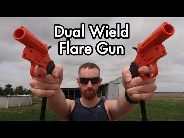 Dual Wielding Flare Guns: Shooting the sky on a windy day! [demonetized]