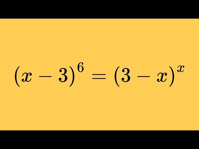 Solving An Interesting Exponential Equation