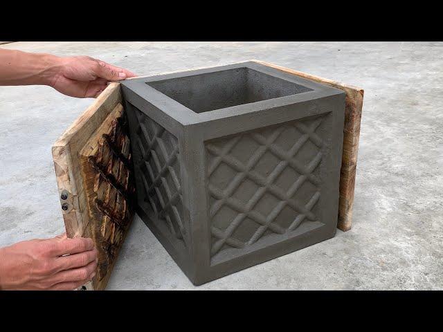 DIY - Cement Ideas Tips / Design molds and create beautiful, easy cement flower pot models from wood