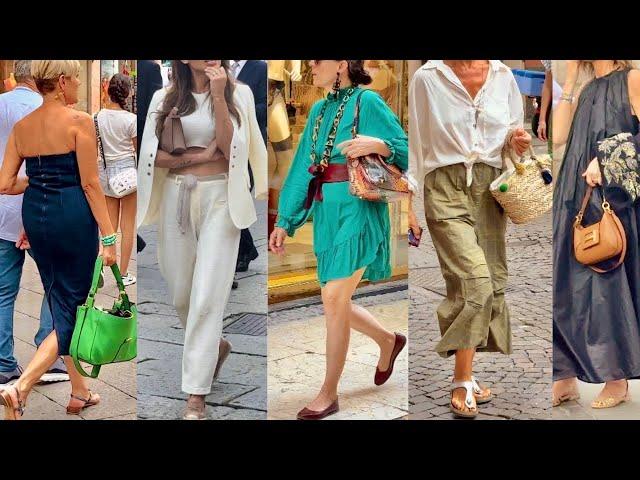 ITALIAN SUMMER FASHION 2024HOW TO LOOK GREAT IN HOT WEATHER ️ELEGANT SUMMER EVENING OUTFITS