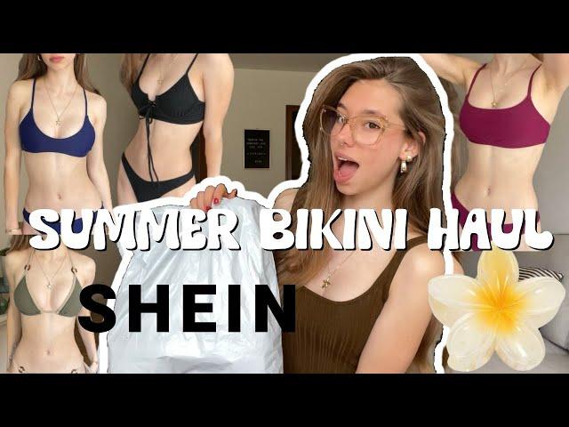 SHEIN SUMMER BIKINI HAUL + TRY-ON |  trendy affordable summer clothes