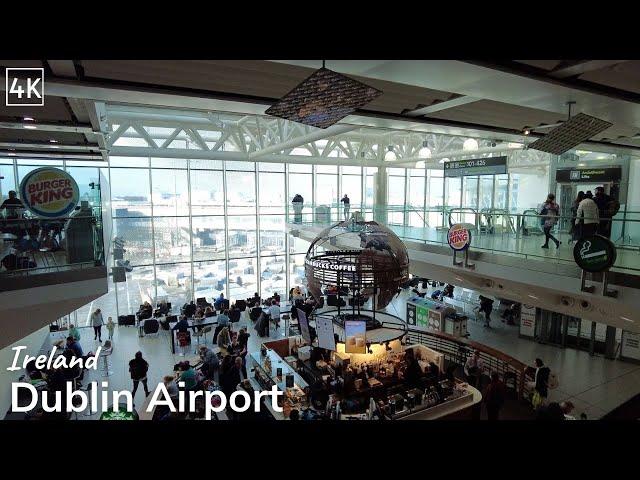 Dublin Airport 4K - Walking Tour - Exploring Irish Airport (60fps)