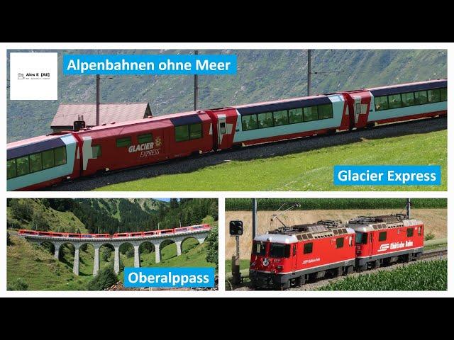 Oberalppass Glacier Express - Zugverkehr bei Chur | Alex E | Alpenbahnen ohne Meer Roadtrip Teil V