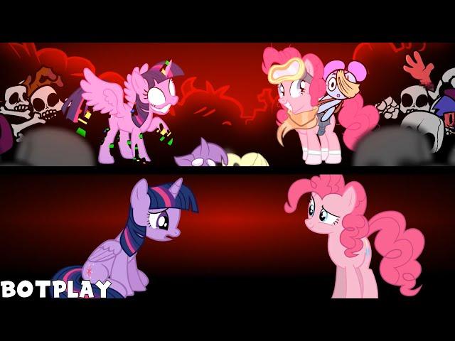 FNF: Defeat But Twilight and Pinkie Sing it // MLP in Among Us [BOTPLAY] █ Friday Night Funkin' █