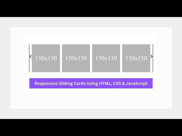 Responsive Carousel | How to Create Responsive Card Slider Using HTML, CSS & JavaScript