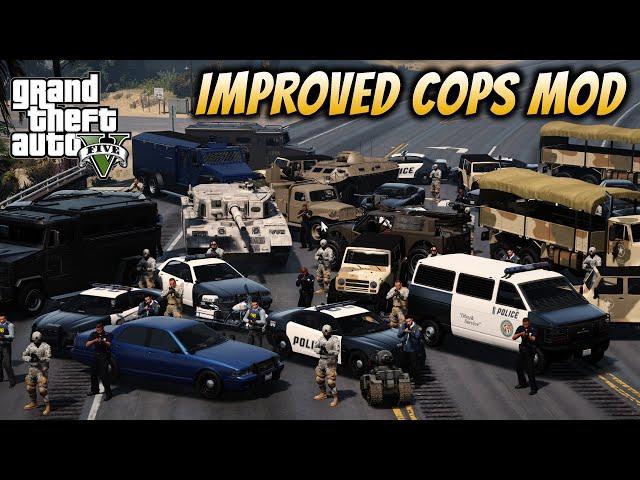 GTA 5 Improved Cops Mod | Military and FIB Actually Show Up