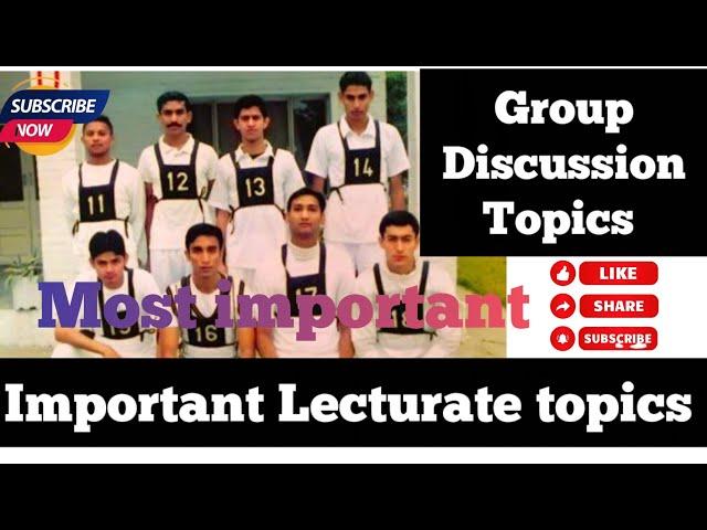 Important Lecturate and Group Discussion topics//Repeated ISSB Topics ||#issb