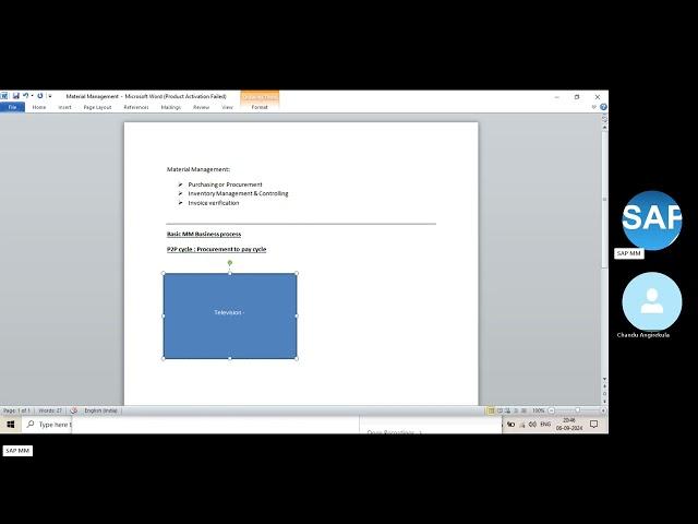 Self learning SAP MM Class videos from RD : P2P cycle