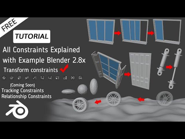 All Constraints Explained with Example | Transform Constraints | Blender 2.8 | Free Project File