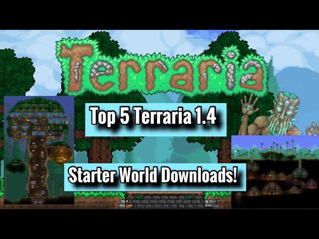 Top 5 Terraria Starter World Downloads! (IOS/ANDROID) (LINKS IN DESCRIPTION) | Terraria 1.4